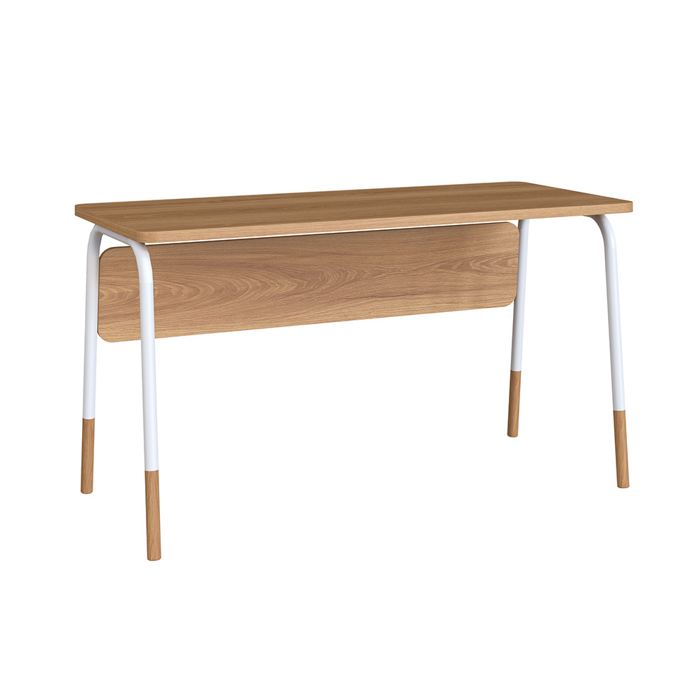 Escrivaninha Flexus Hanover e Branca 136 cm Escrivaninha Flexus Hanover e Branca 136 cm