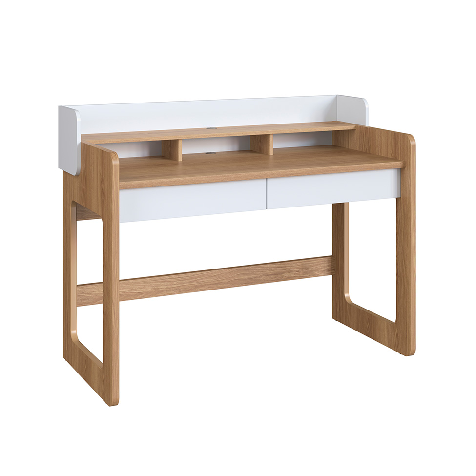 Escrivaninha Flexus 2 GV Hanover e Branca 128 cm Escrivaninha Flexus 2 GV Hanover e Branca 128 cm