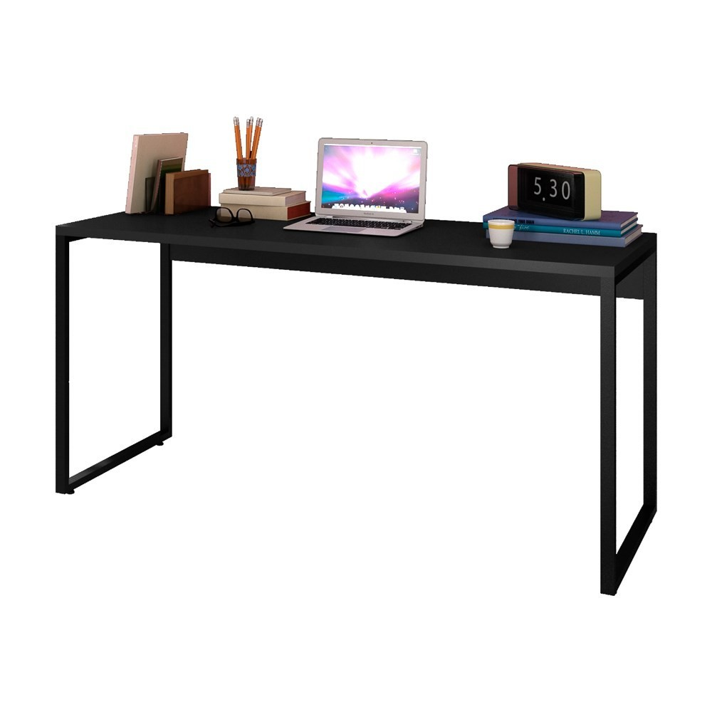 Escrivaninha Mesa de Escritório Studio Industrial 150 M18 Preto - Mpozenato Escrivaninha Mesa de Escritório Studio Industrial 150 M18 Preto - Mpozenato