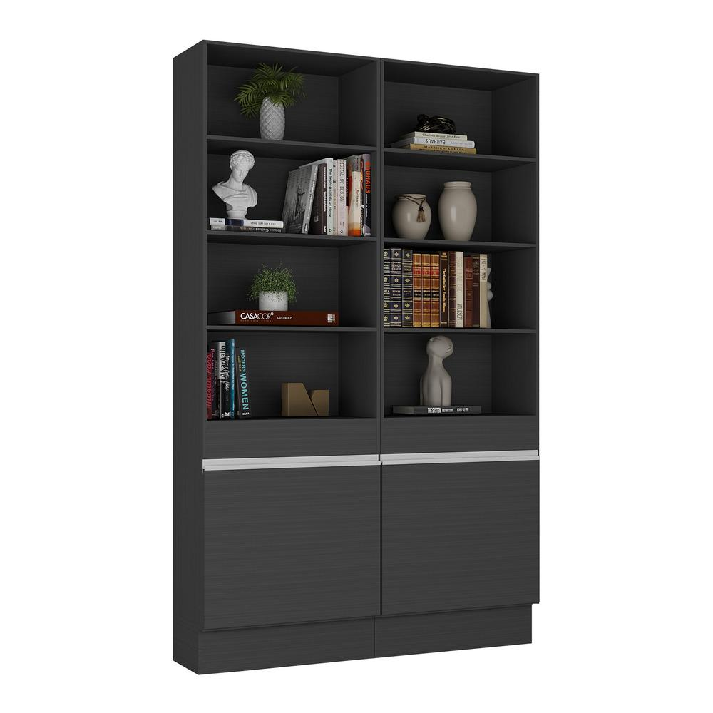 Armário/Estante Escritório 2 Portas Multimóveis MP7000 Preto/Branco Armário/Estante Escritório 2 Portas Multimóveis MP7000 Preto/Branco