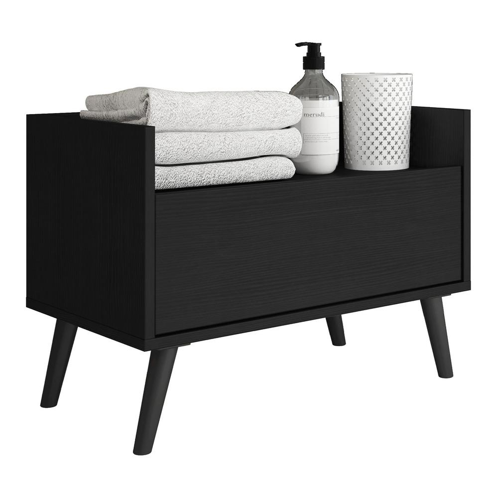 Gabinete de Banheiro Retrô Multimóveis 80 cm FG5000 Preto Gabinete de Banheiro Retrô Multimóveis 80 cm FG5000 Preto