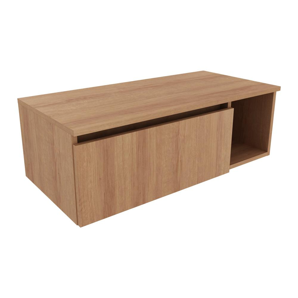 Gabinete Banheiro Suspenso 80cm Multimóveis VCR10081 Amêndoa Gabinete Banheiro Suspenso 80cm Multimóveis VCR10081 Amêndoa
