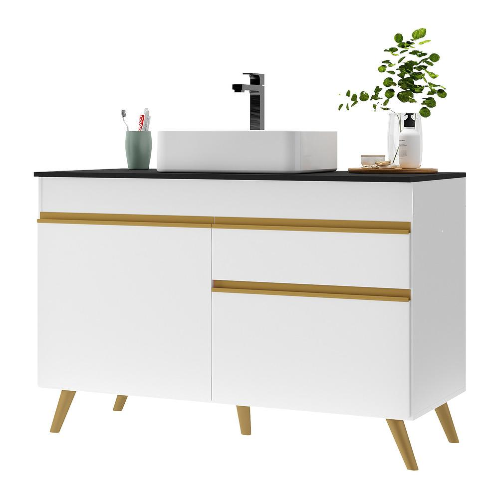 Gabinete Banheiro 2 Portas e 1 Gaveta Retrô 120cm Multimóveis V5025 Branco Gabinete Banheiro 2 Portas e 1 Gaveta Retrô 120cm Multimóveis V5025 Branco