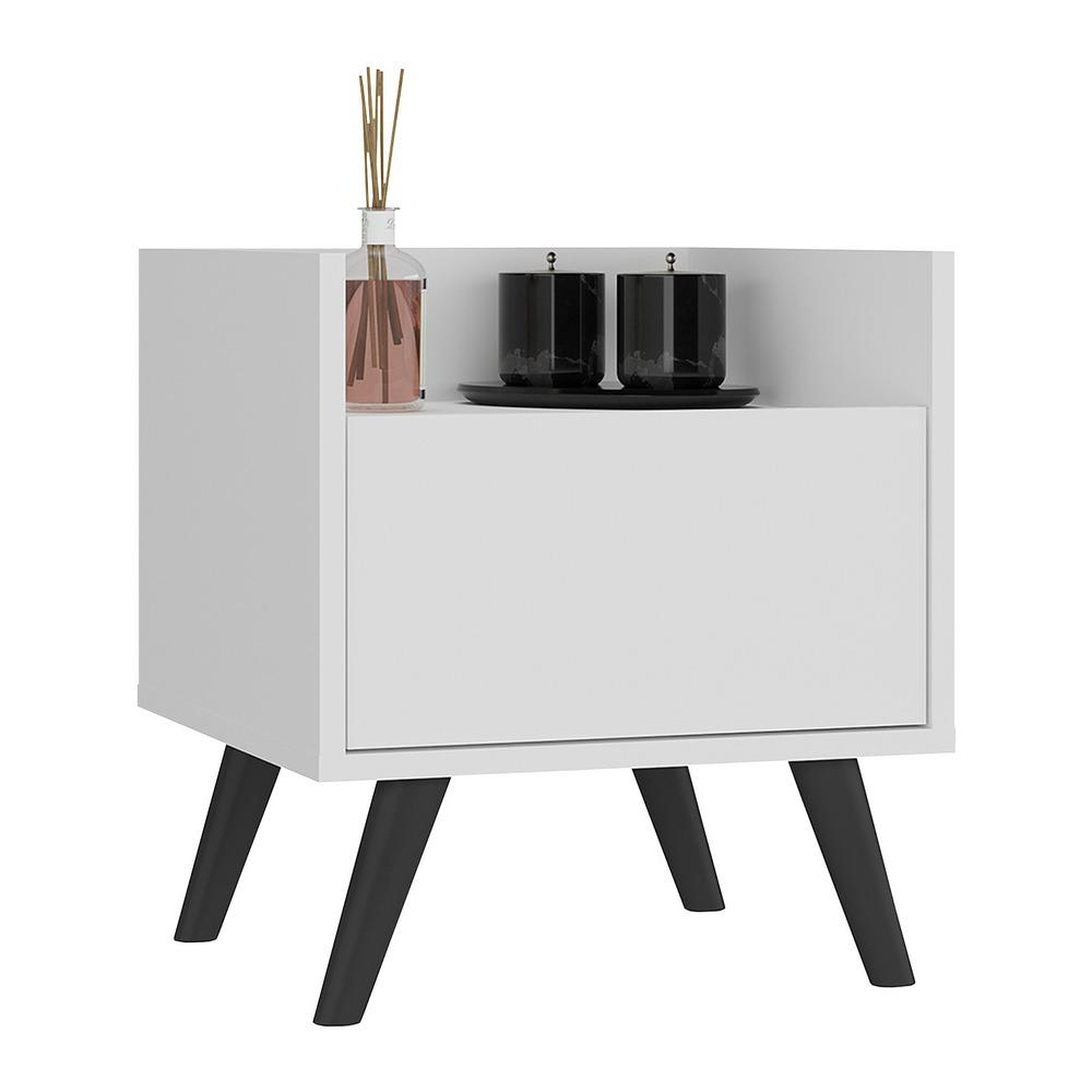 Gabinete Armário Banheiro 40cm Retrô Multimóveis V5037 Branco/Preto Gabinete Armário Banheiro 40cm Retrô Multimóveis V5037 Branco/Preto