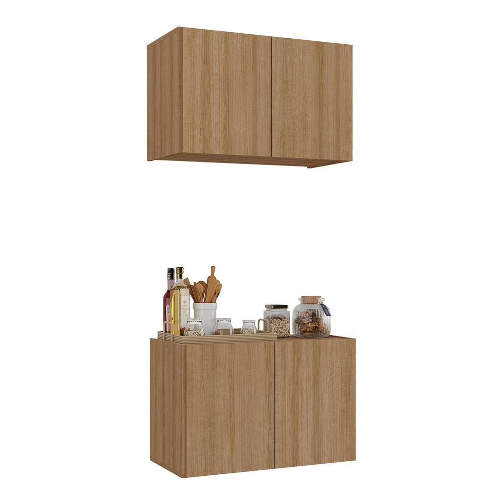 Kit Armário de Cozinha e Balcão 2 Portas Multimóveis MP2163 Rustic Kit Armário de Cozinha e Balcão 2 Portas Multimóveis MP2163 Rustic