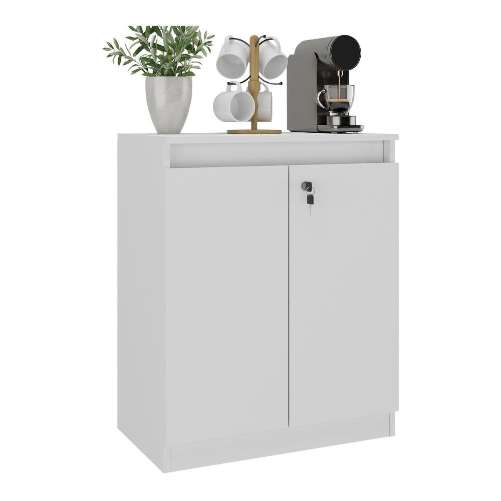 Aparador Buffet 60cm 2 Portas com Chave Multimóveis CR50099 Branco Aparador Buffet 60cm 2 Portas com Chave Multimóveis CR50099 Branco