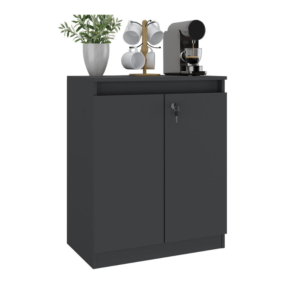 Aparador Buffet 60cm 2 Portas com Chave Multimóveis CR50099 Preto Aparador Buffet 60cm 2 Portas com Chave Multimóveis CR50099 Preto