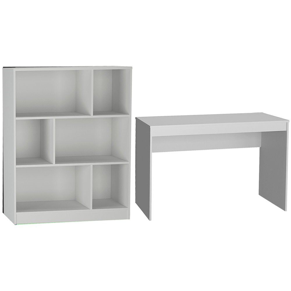 Mesa e Estante Para Escritorio Gamer B28 Branco NOVAM Mesa e Estante Para Escritorio Gamer B28 Branco NOVAM