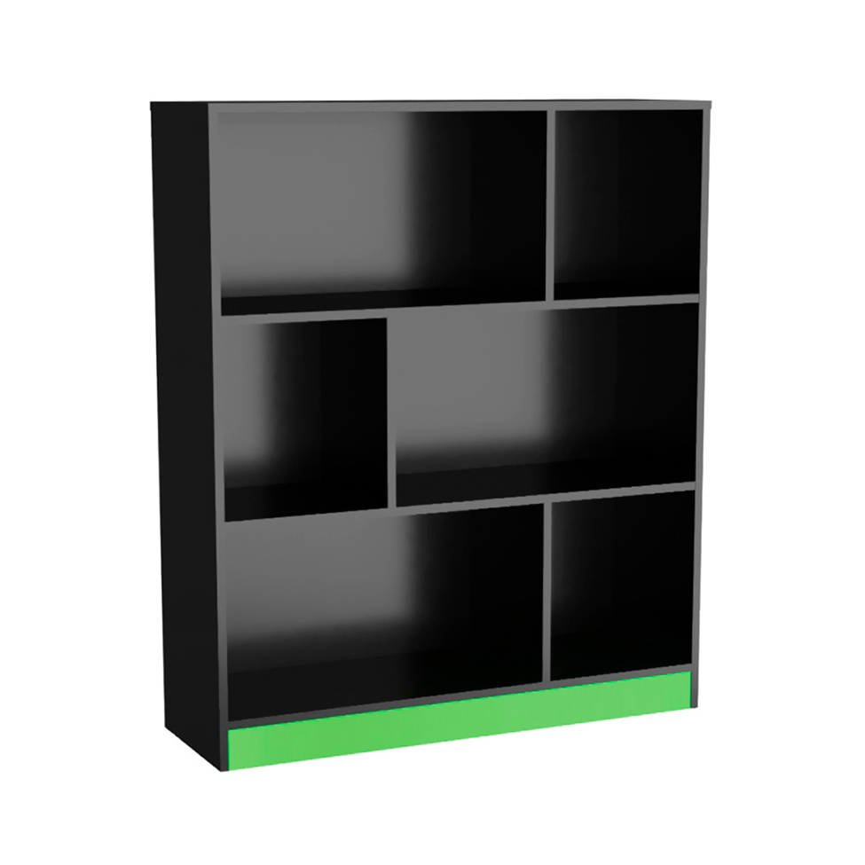 Estante Gamer Darci Preta e Verde Estante Gamer Darci Preta e Verde