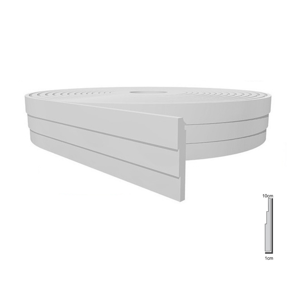 Rodapé Autocolante Flexível - Boiserie Roda Meio Moldura Eva - 4cm 10 Metros Rodapé Autocolante Flexível - Boiserie Roda Meio Moldura Eva - 4cm 10 Metros