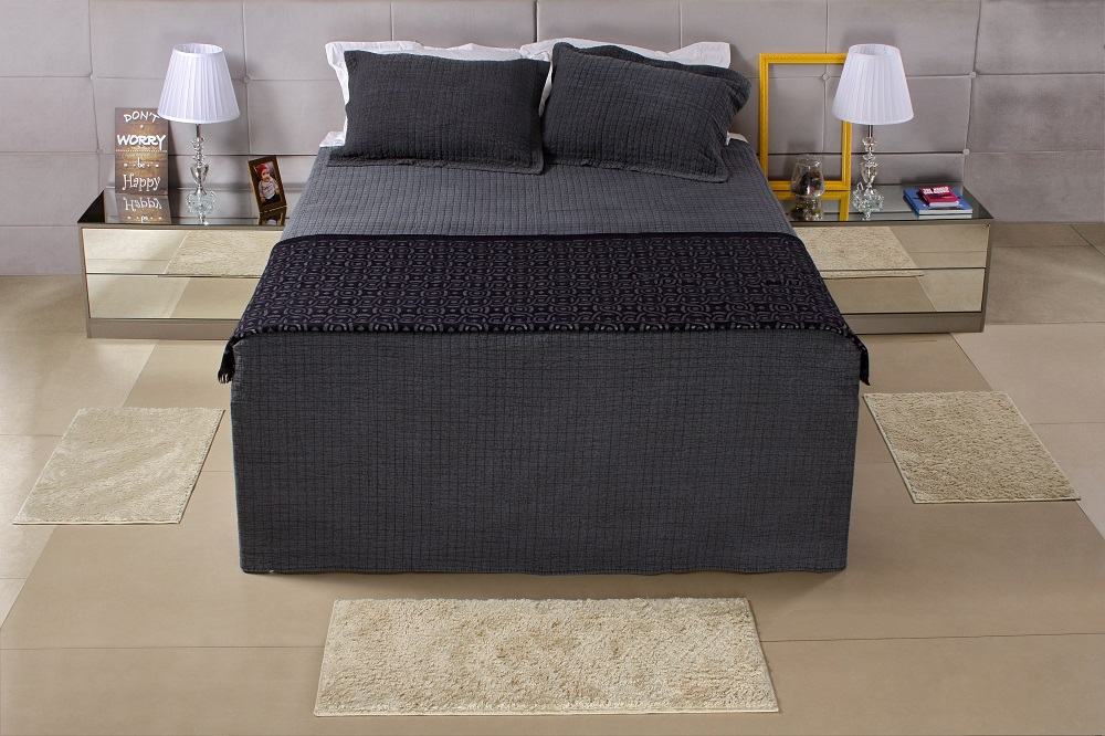 Kit Tapetes Quarto Classic Perola 3 Peças - Oásis Kit Tapetes Quarto Classic Perola 3 Peças - Oásis