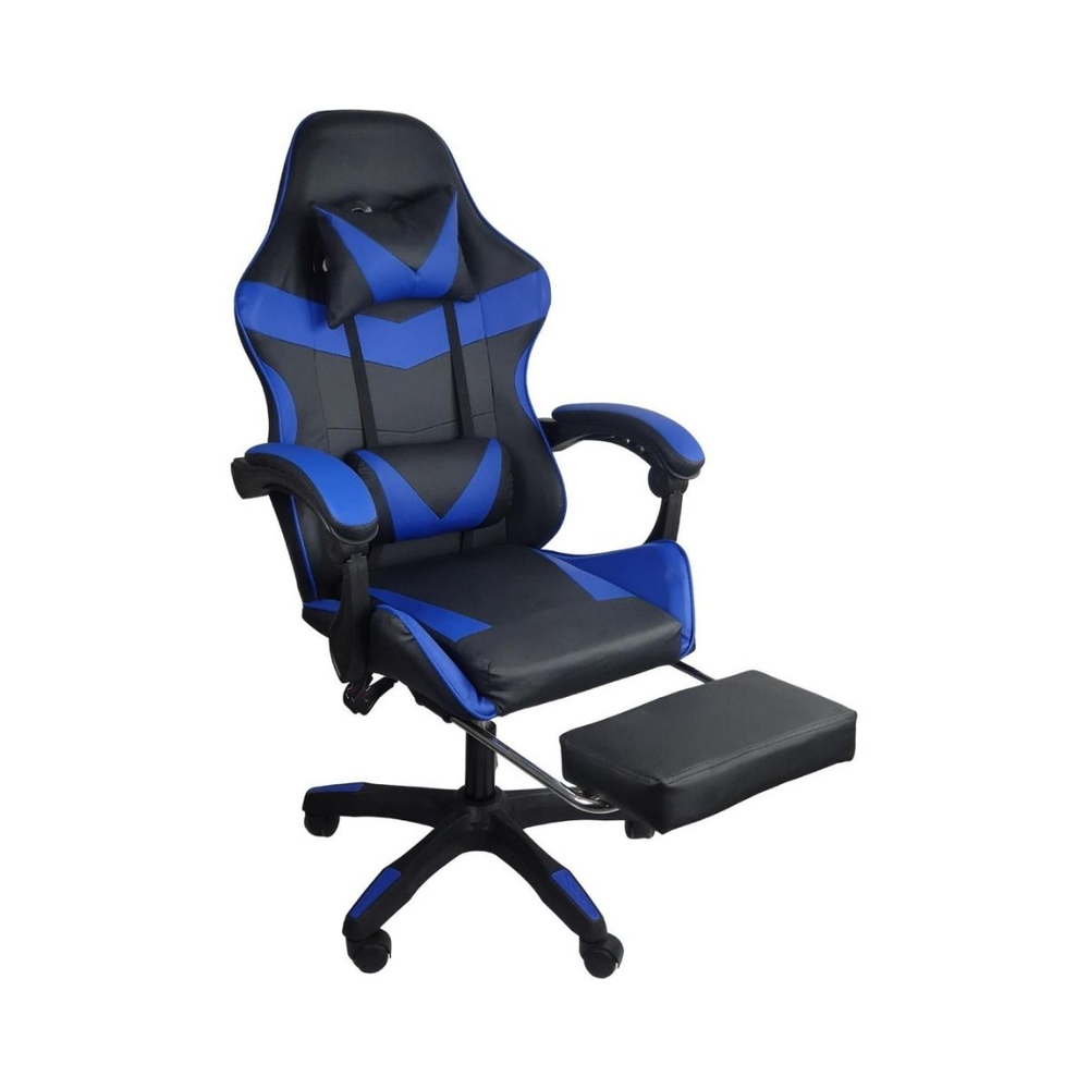 Cadeira Gamer Stillus Ergonômica Com Apoio para Os Pés - Azul Cadeira Gamer Stillus Ergonômica Com Apoio para Os Pés - Azul