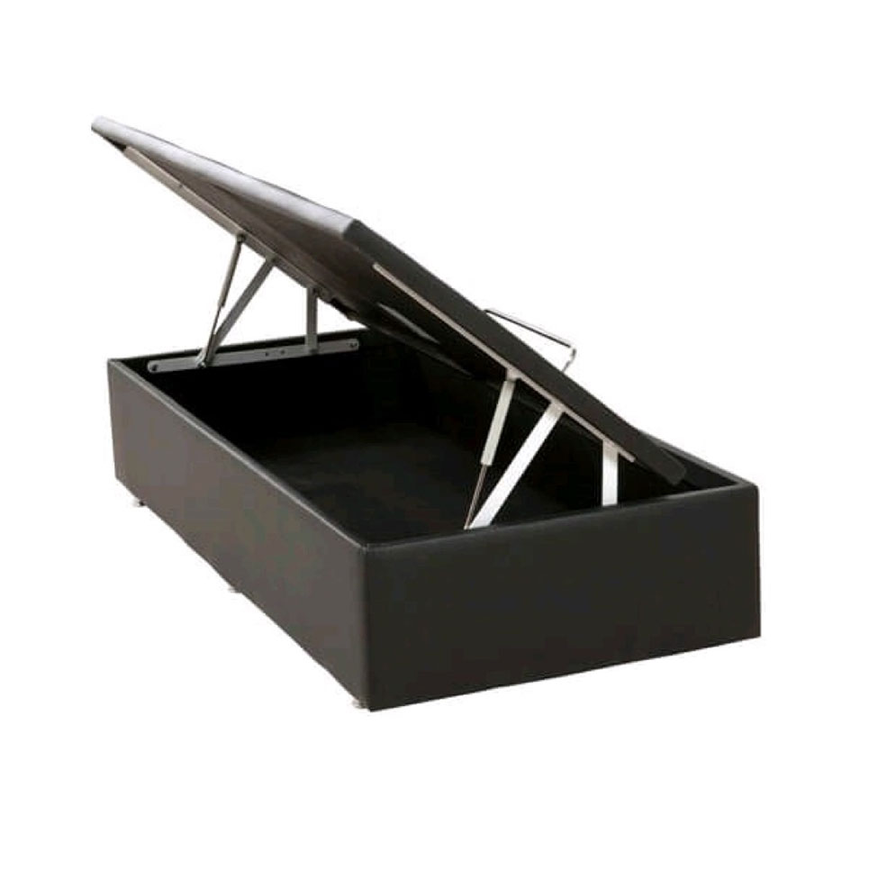 Base para Cama Box Solteiro Physical ll com Baú (39x88x188) Preta Base para Cama Box Solteiro Physical ll com Baú (39x88x188) Preta