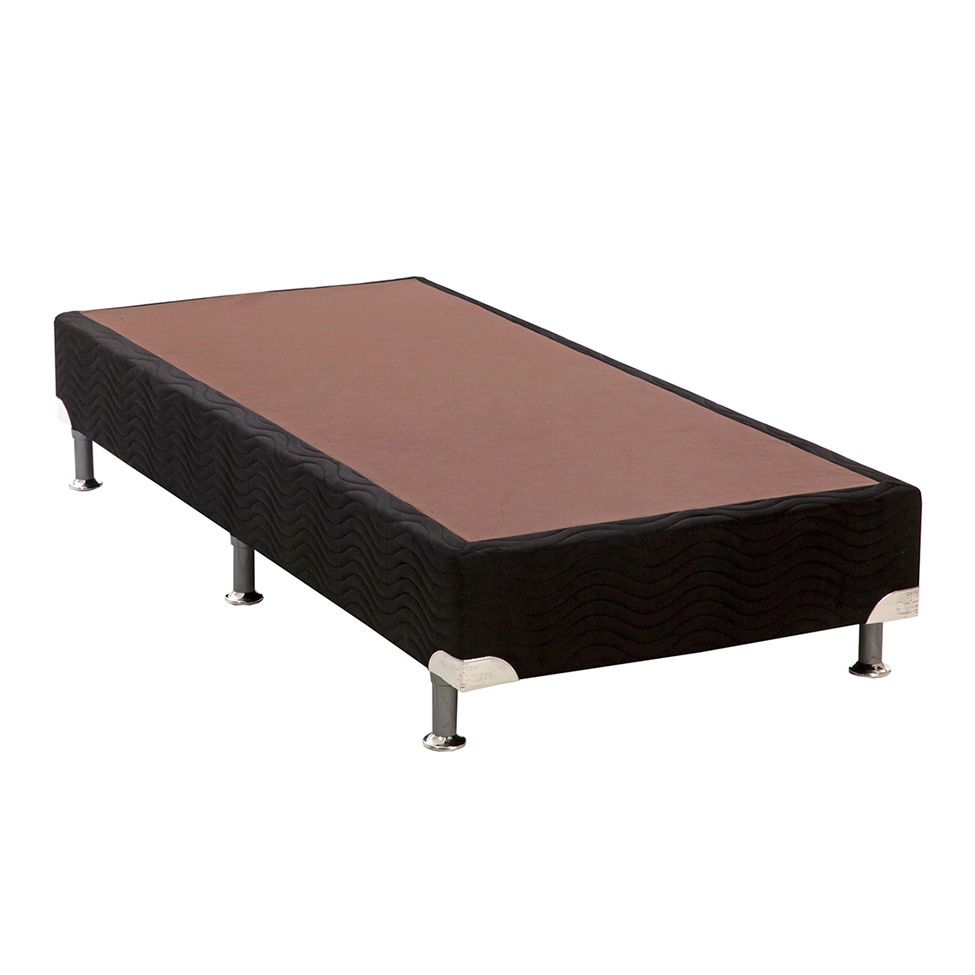 Base para Cama Box Solteiro Camurça II Preta Base para Cama Box Solteiro Camurça II Preta