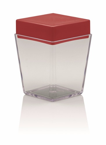 Porta Algodão Cotonete Quadrado Multi-uso Vermelho Banheiro Porta Algodão Cotonete Quadrado Multi-uso Vermelho Banheiro