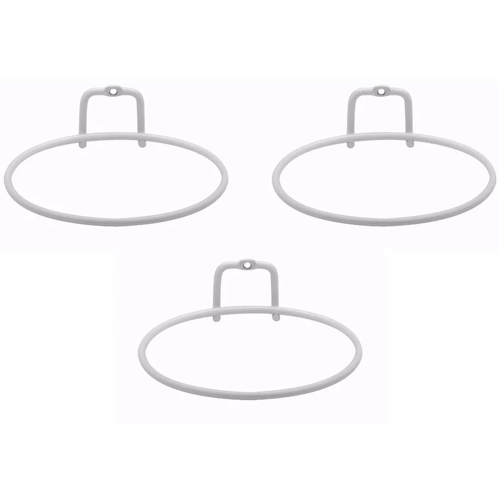 3 Suportes Aço Epóxi Para Vaso Médio De Flor Jardim Parede 3 Suportes Aço Epóxi Para Vaso Médio De Flor Jardim Parede