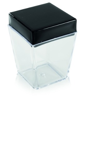 Porta Algodão Cotonete Quadrado Multi-uso Preto Banheiro Porta Algodão Cotonete Quadrado Multi-uso Preto Banheiro