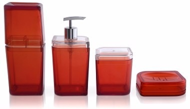 Conjunto De 4 Peças Para Banheiro Vermelho Alta Qualidade Conjunto De 4 Peças Para Banheiro Vermelho Alta Qualidade