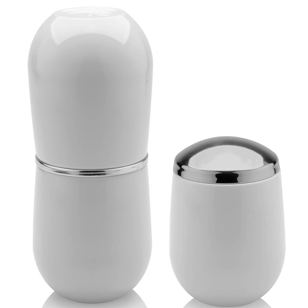 Porta Algodão Cotonete Suporte Para Escovas De Dente Belly Branco Porta Algodão Cotonete Suporte Para Escovas De Dente Belly Branco