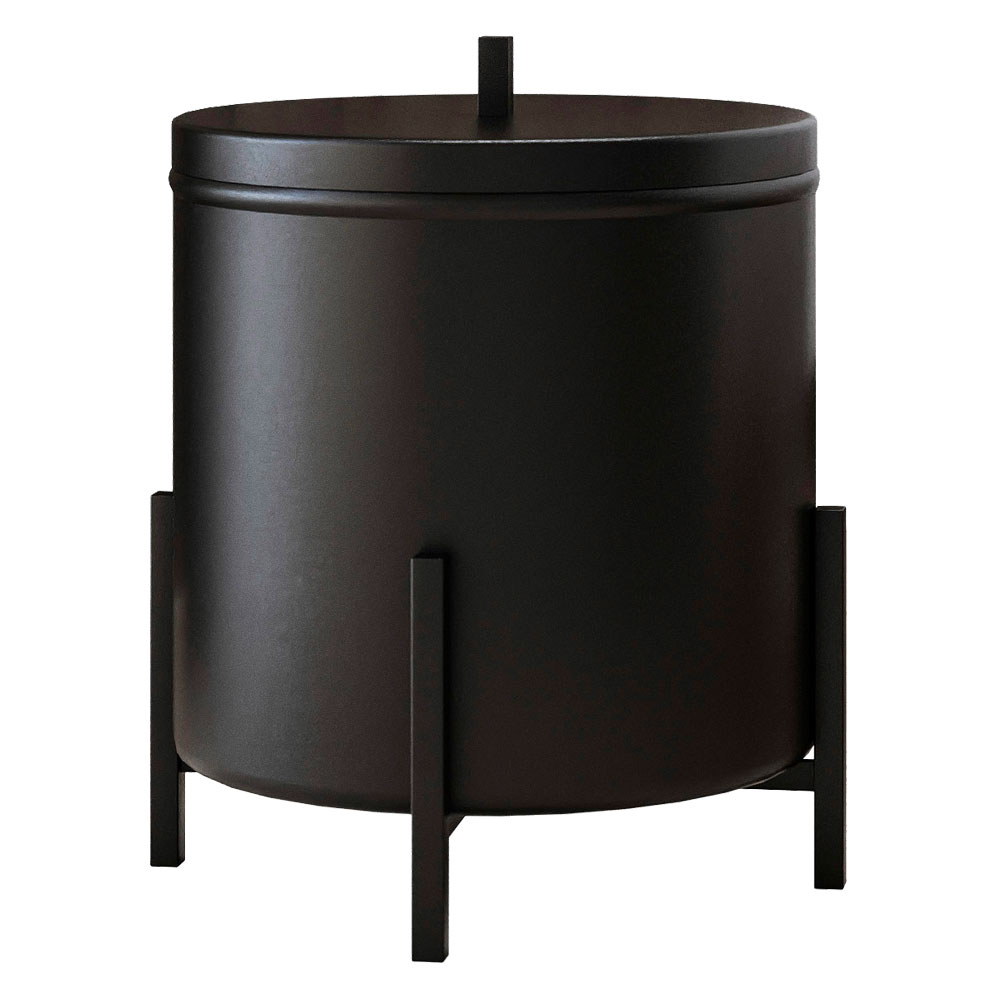 Lixeira de Cozinha Eleganza 6 Litros Metal Preto - Pallazio Lixeira de Cozinha Eleganza 6 Litros Metal Preto - Pallazio