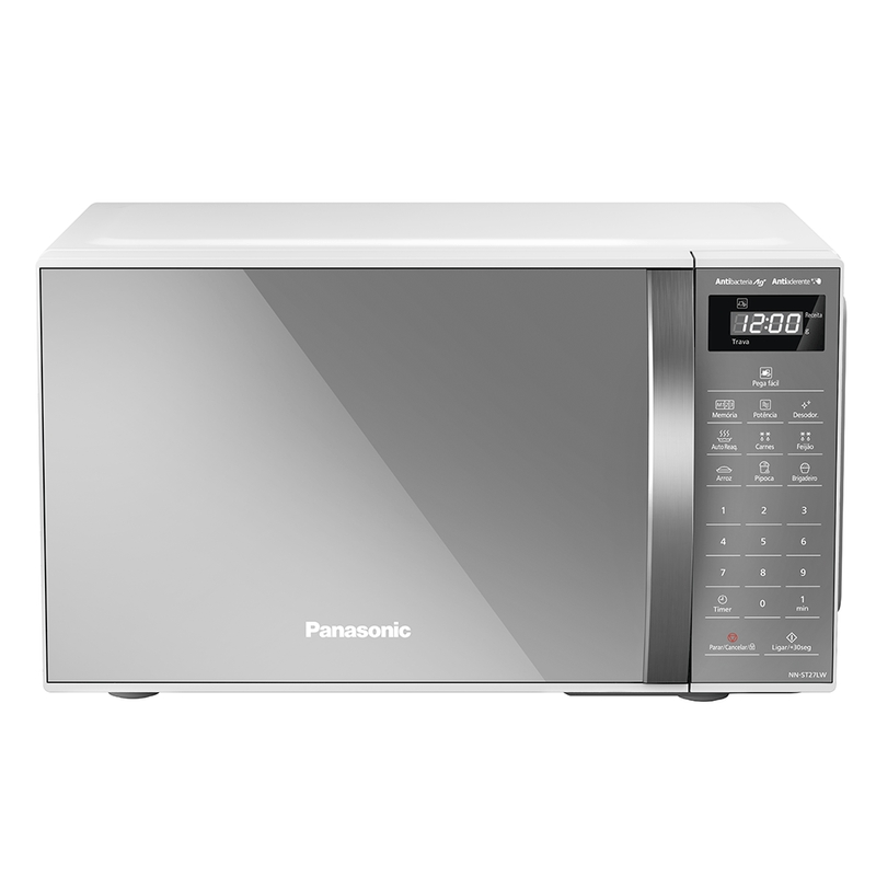 Micro-ondas Panasonic 21L, com Tecnologia Antibactéria AG, Branco Espelhado ST27L Micro-ondas Panasonic 21L, com Tecnologia Antibactéria AG, Branco Espelhado ST27L