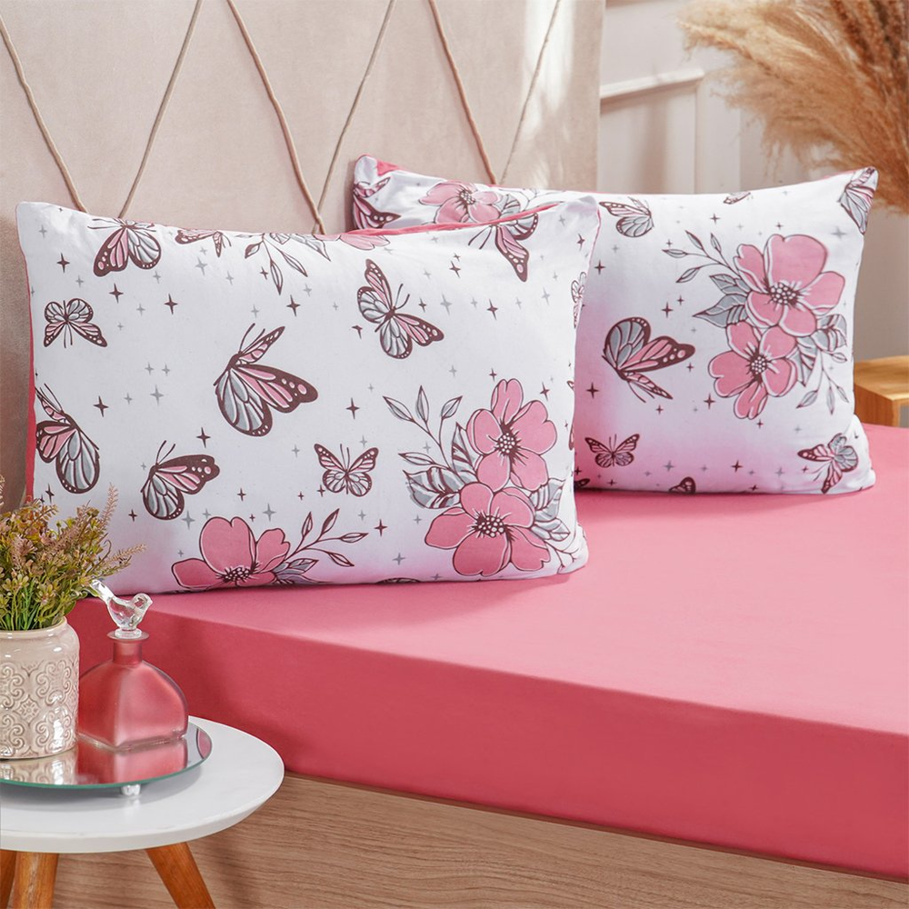 Jogo de Cama Solteiro Dreams Malha 100% Algodão 88x188x25cm Salmão Jogo de Cama Solteiro Dreams Malha 100% Algodão 88x188x25cm Salmão