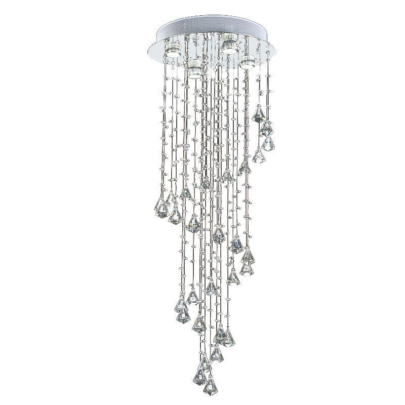 Lustre Waterfall com Adornos em Acrílico de Alto Brilho - Cor Cristal Lustre Waterfall com Adornos em Acrílico de Alto Brilho - Cor Cristal