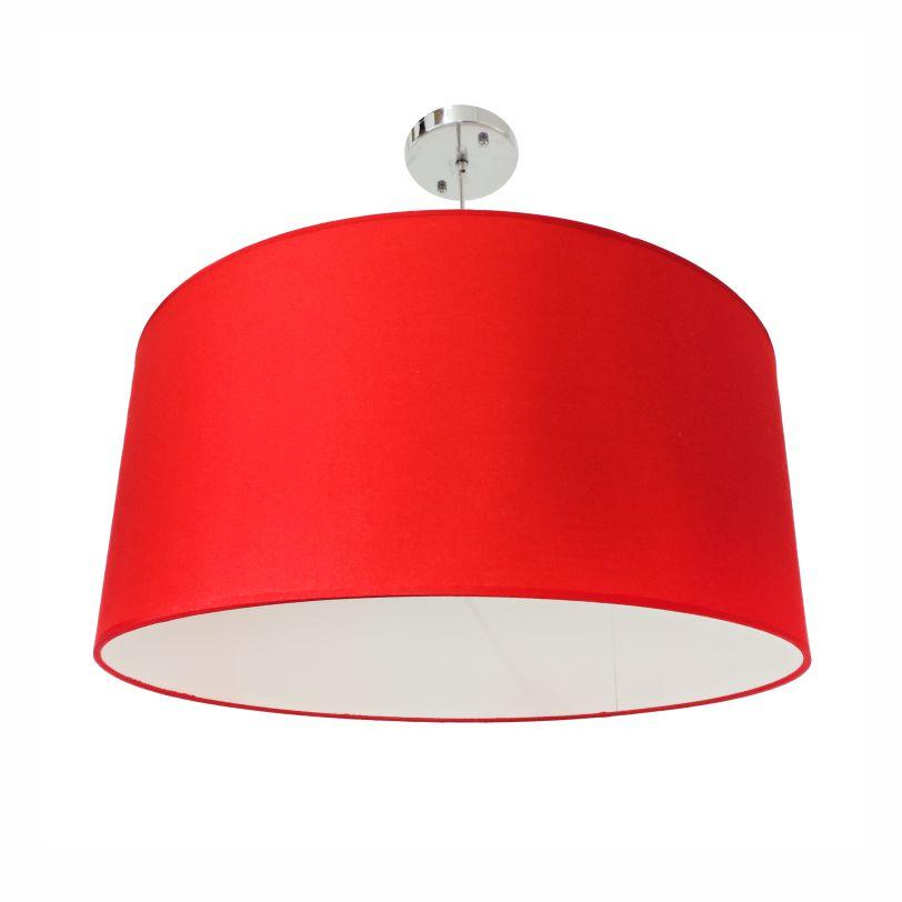 Lustre Dome Pelegrin PEL-021 Metal Tecido Vermelho Lustre Dome Pelegrin PEL-021 Metal Tecido Vermelho