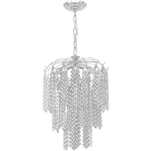 Lustre Brilliant Com Base Pendente E Adornos Em Acrílico De Alto Brilho - Cor Cristal Lustre Brilliant Com Base Pendente E Adornos Em Acrílico De Alto Brilho - Cor Cristal