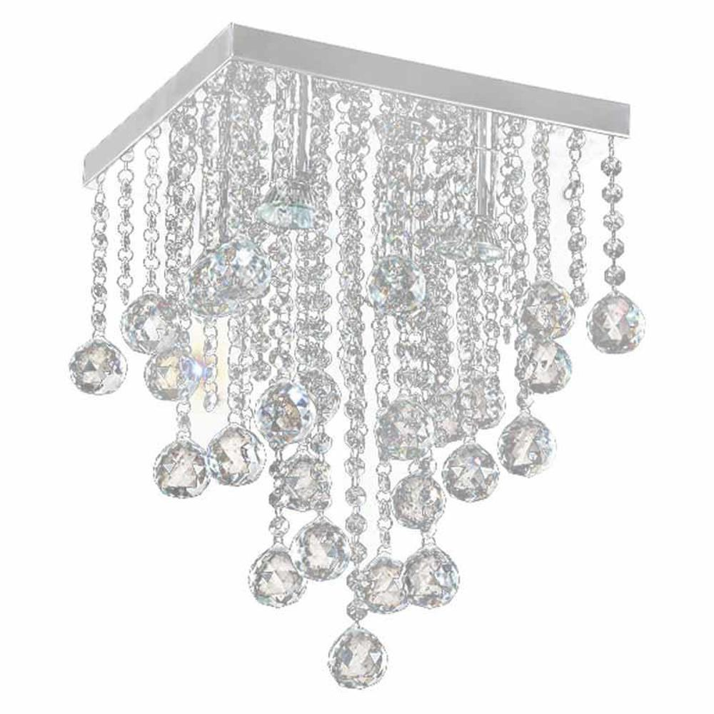 Lustre Classic com Adornos em Acrílico de Alto Brilho - Cor Cristal Lustre Classic com Adornos em Acrílico de Alto Brilho - Cor Cristal