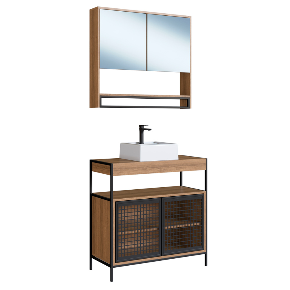 Conjunto para Banheiro 3 Peças com Cuba P103841C Mell PP Milani Store Conjunto para Banheiro 3 Peças com Cuba P103841C Mell PP Milani Store