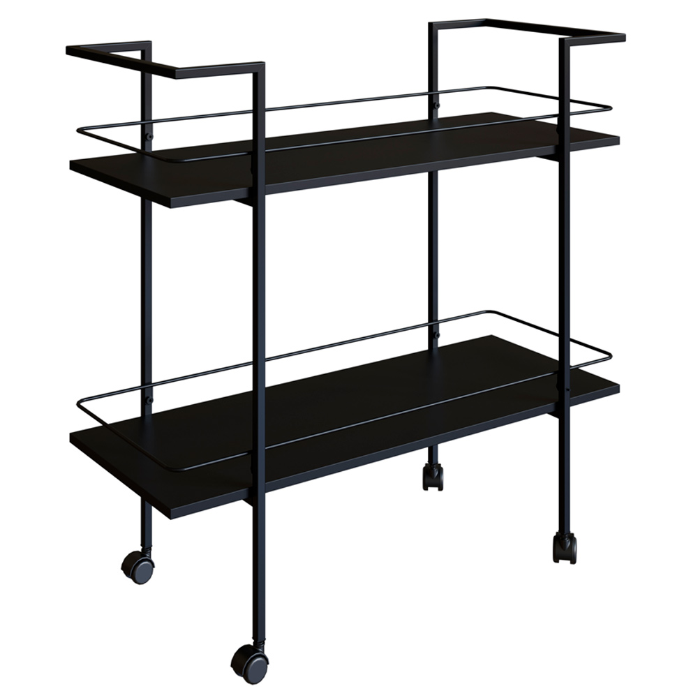 Carrinho Bar Industrial Com Rodizios P1036 Preto PP Milani Store Carrinho Bar Industrial Com Rodizios P1036 Preto PP Milani Store