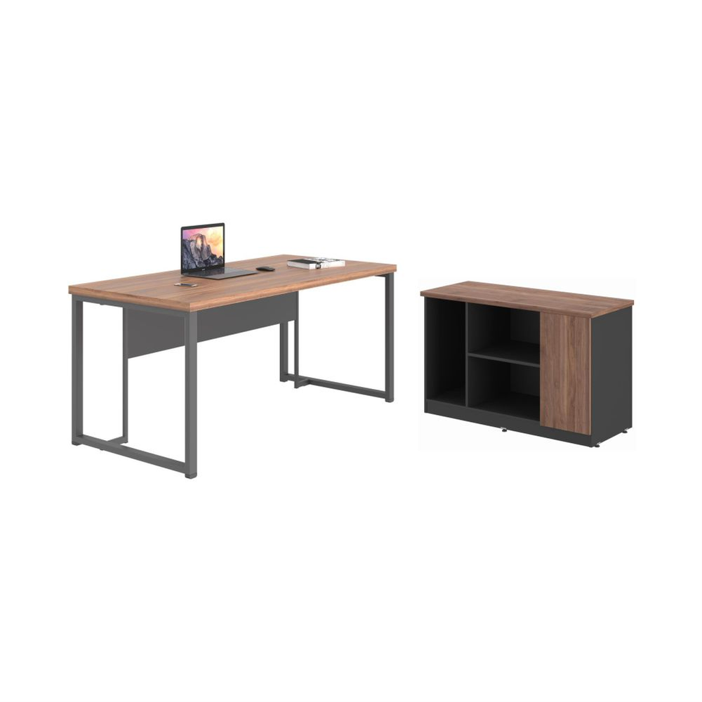 Kit Office Modern Noce Preto Kit Office Modern Noce Preto