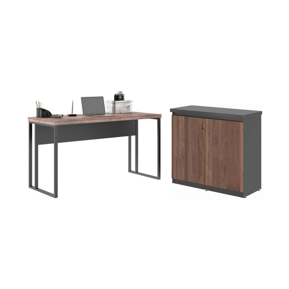 Balcão e Mesa 1.2 Iguaçu Noce Preto Balcão e Mesa 1.2 Iguaçu Noce Preto