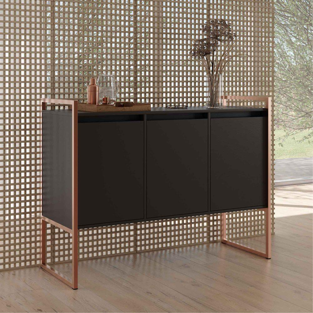 Armario Industrial 3 Portas Balso - Preto e Cobre Armario Industrial 3 Portas Balso - Preto e Cobre