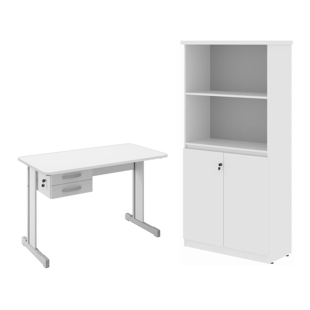 Armario e Mesa 1,20 Geórgia Branco Armario e Mesa 1,20 Geórgia Branco