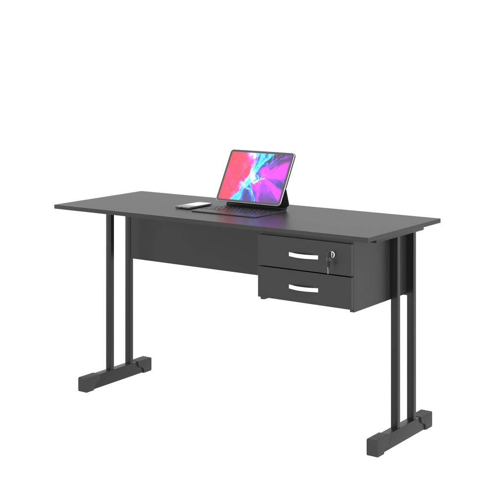 Mesa de Computador Bloc 1200 Ale Preto Onix Mesa de Computador Bloc 1200 Ale Preto Onix