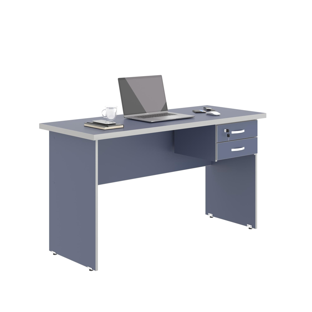 Escrivaninha com Gavetas 1.20 Plate Azul Escrivaninha com Gavetas 1.20 Plate Azul