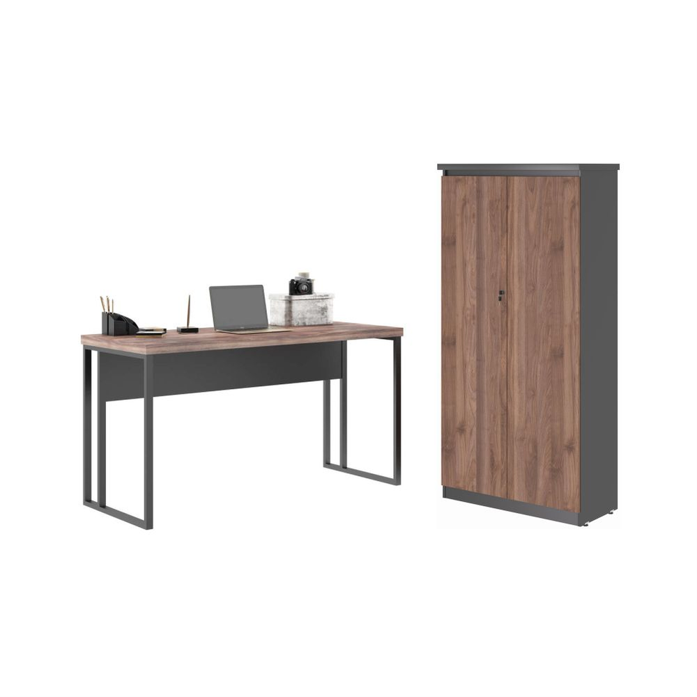 Mesa 1200 com Armário Romeu Noce Preto Mesa 1200 com Armário Romeu Noce Preto