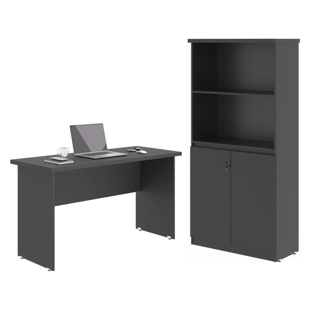 Mesa de Computador e Armario Japão Preto Onix Mesa de Computador e Armario Japão Preto Onix