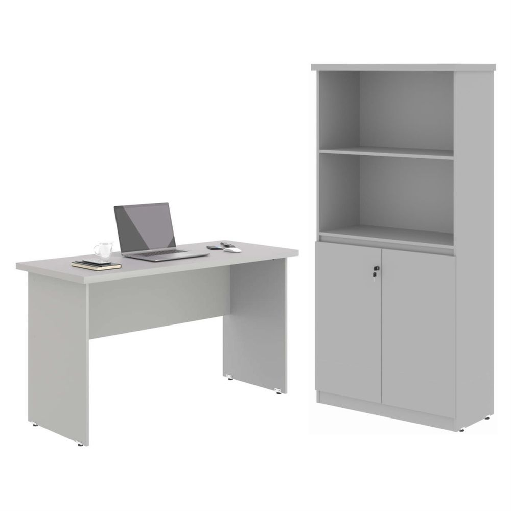 Mesa de Computador e Armario Japão Cinza Mesa de Computador e Armario Japão Cinza