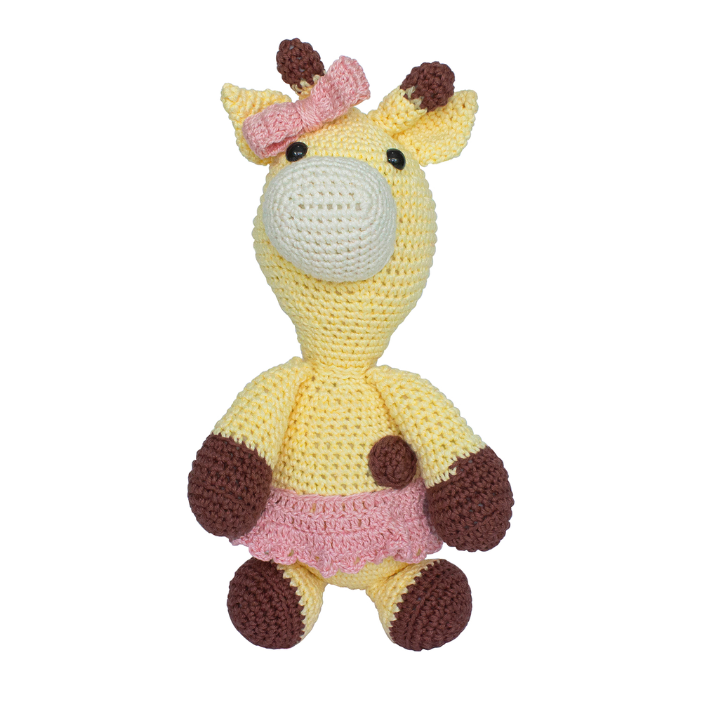 Girafa Beka de Laço Rosa Amigurumi Crochê Quarto Bebê Infantil Menina Girafa Beka de Laço Rosa Amigurumi Crochê Quarto Bebê Infantil Menina