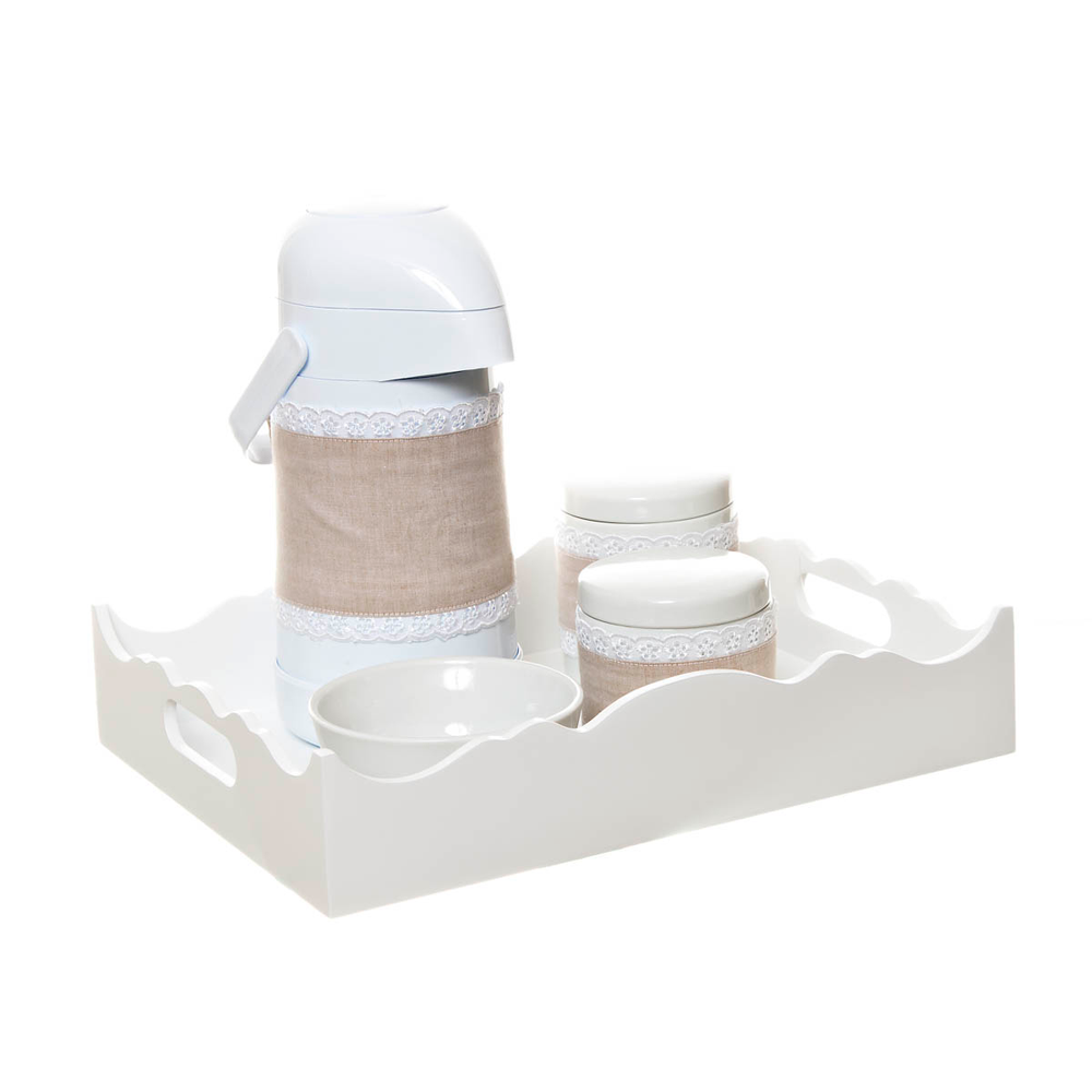 Kit Higiene Com Porcelanas E Capa Ondulado Quarto Bebê Kit Higiene Com Porcelanas E Capa Ondulado Quarto Bebê