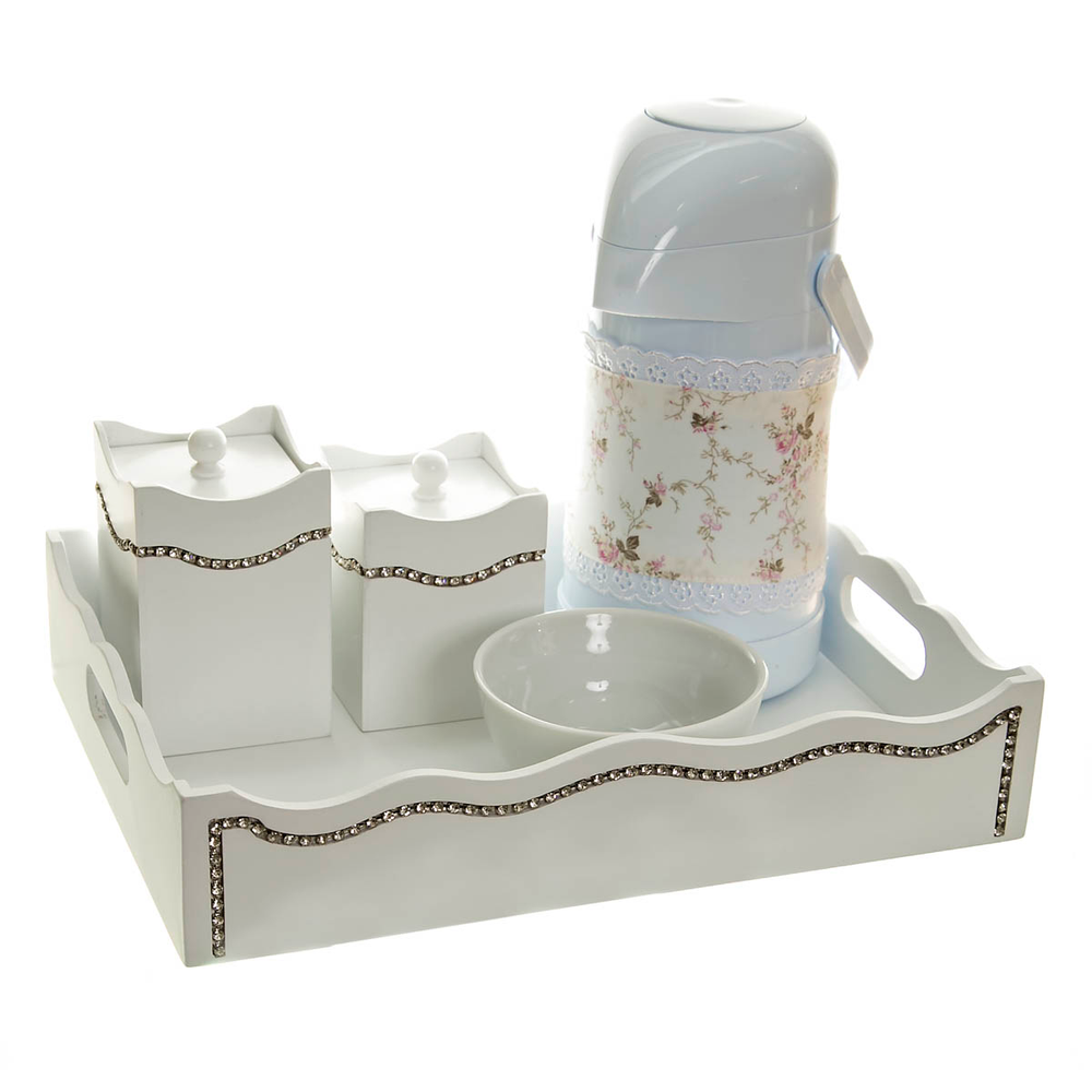 Kit Higiene Com Capa Fantasia Strass Quarto Bebê Menina Menino Kit Higiene Com Capa Fantasia Strass Quarto Bebê Menina Menino