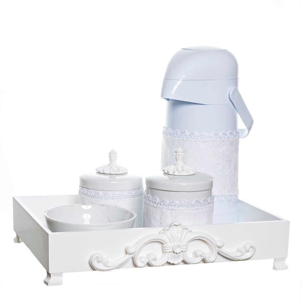 Kit Higiene Provence Com 5 Peças E Capa Quarto Bebê Kit Higiene Provence Com 5 Peças E Capa Quarto Bebê
