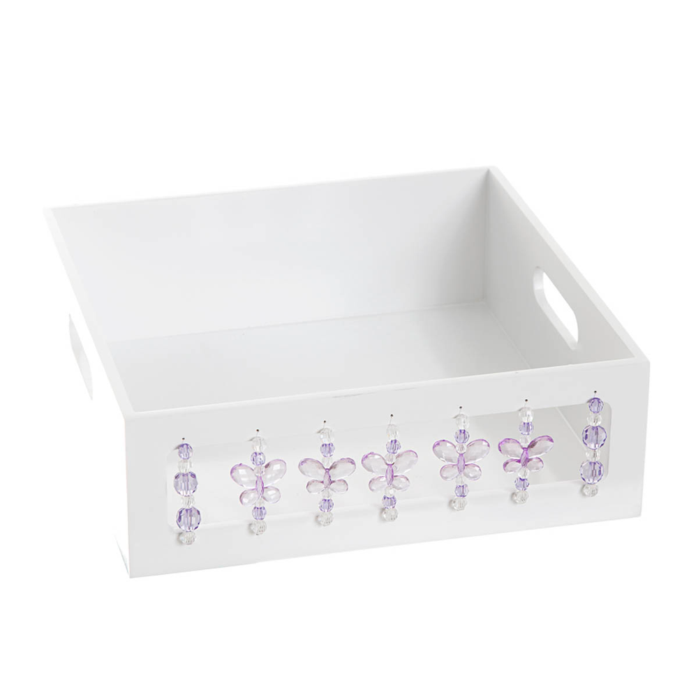 Bandeja Borboletas Lilás Quarto Bebê Infantil Menina Bandeja Borboletas Lilás Quarto Bebê Infantil Menina