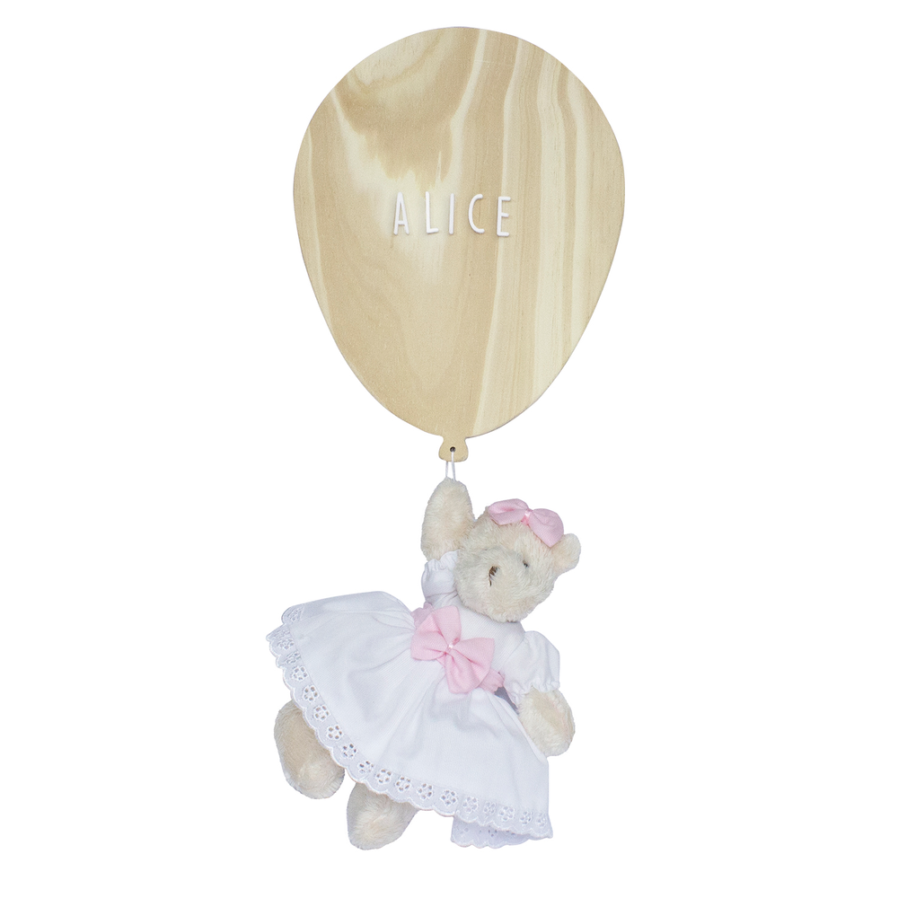 Porta Maternidade Bexiga com Ursinha Quarto Bebê Infantil Menina Porta Maternidade Bexiga com Ursinha Quarto Bebê Infantil Menina