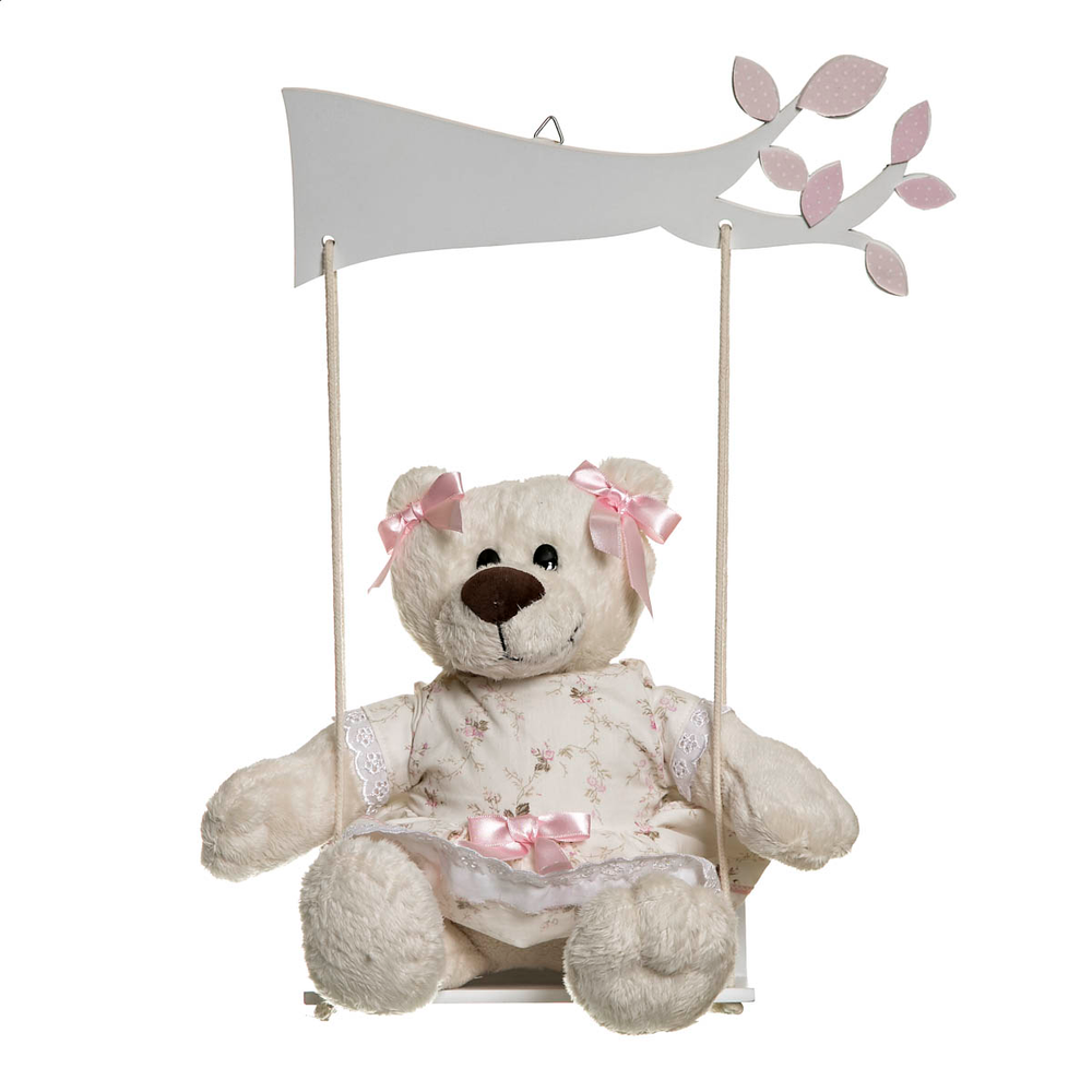 Balança Com Ursa Menina Quarto Bebê Infantil