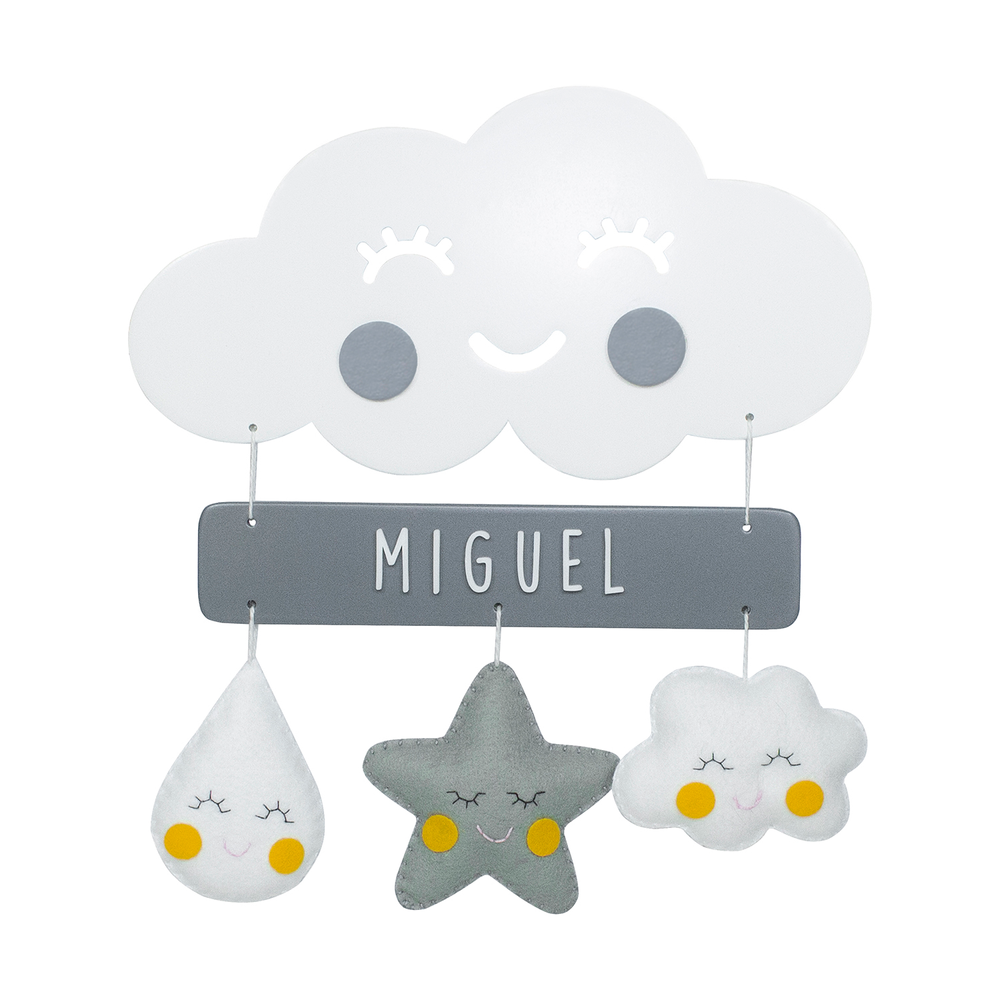 Porta Maternidade Nuvem Chuva de Amor Cinza Quarto Bebê Infantil Unissex Porta Maternidade Nuvem Chuva de Amor Cinza Quarto Bebê Infantil Unissex