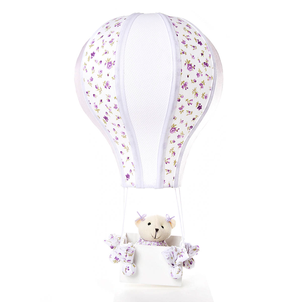 Meio Balão Ursa Lilás Quarto Bebê Infantil